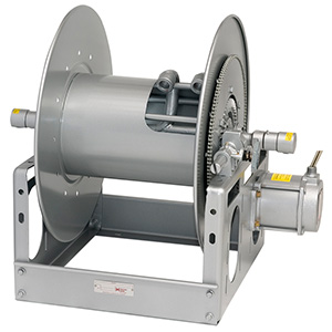 Manual Rewind Hose Reel for Hydraulics, Dual Agents
