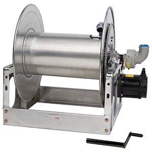 Manual Rewind Hose Reel for Large Booster Hose or Pre-Connected Collapsible Hose