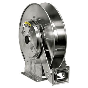 Stainless Steel Spring Rewind Hose Reel for Dairy, Caustic Materials, Air, Water, Chemical Transfer, Food Transfer Image