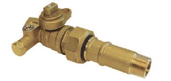 Lockwing Painted Utility Gas Ball Valve with Insulated Extended Male Tail Piece Image