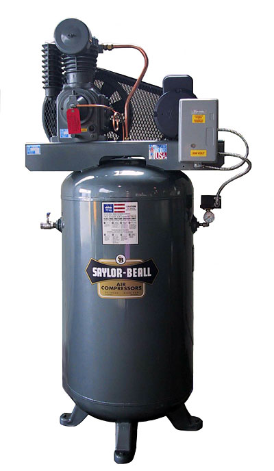 Two-Stage Vertical Tank Air Compressor Image