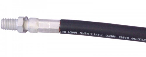 50 ft. OF #2 BLACK CABLE W/ THREADED FERRULE