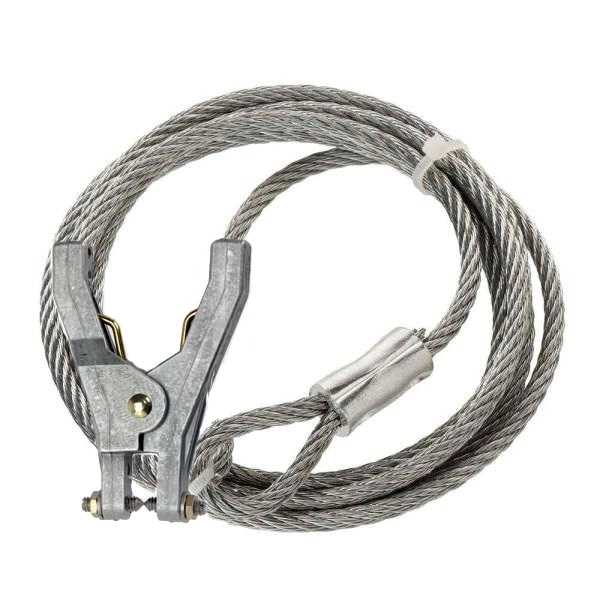 75 FT (CLEAR PC GALVANIZED) CABLE, BROWNE CLAMP, CABLE STOP and EYELET