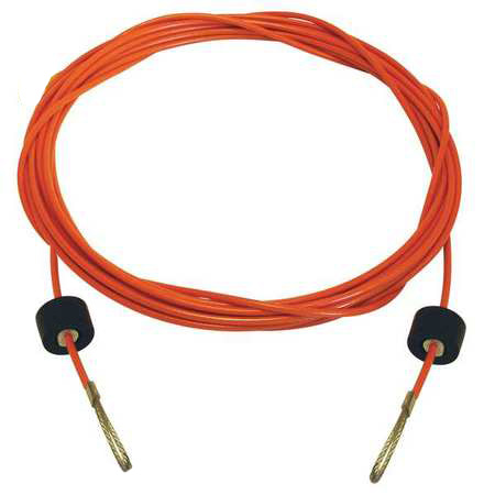 Orange PC Galvanized Cable, 100-Amp Clamp, Cable Stop and Eyelet Each End
