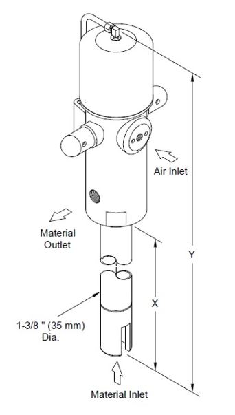 70:1 Bare H Pump for 400 Lb Container