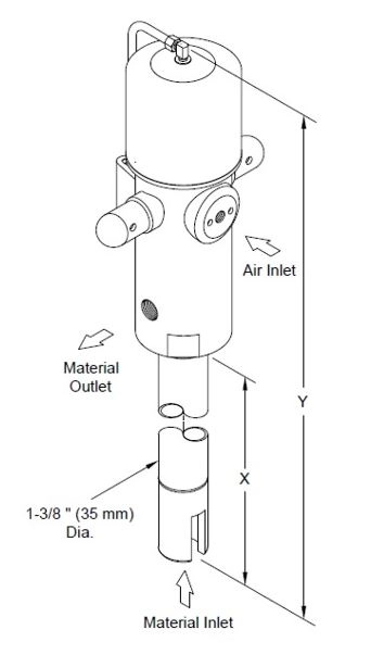 70:1 Bare H Pump for 120 Lb Container