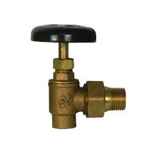 4437S Bronze Hot Water Angle Radiator Valve