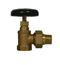 4437T Bronze Hot Water Angle Radiator Valve