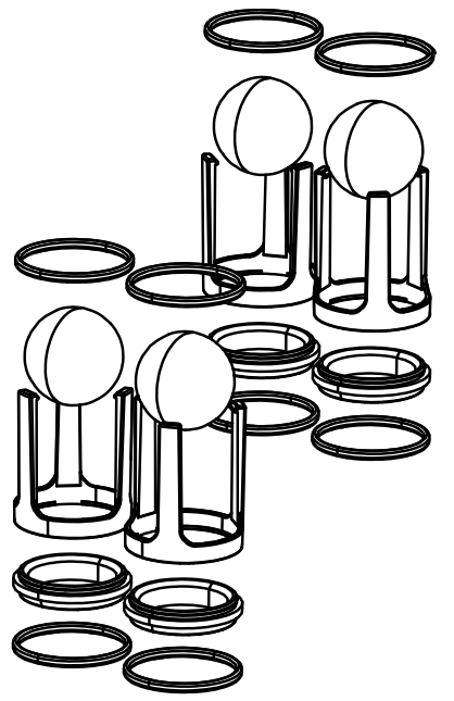 Ball Seats, O-Rings, Ball Guides Image