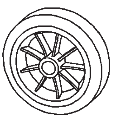 Wheel, Diameter 160mm