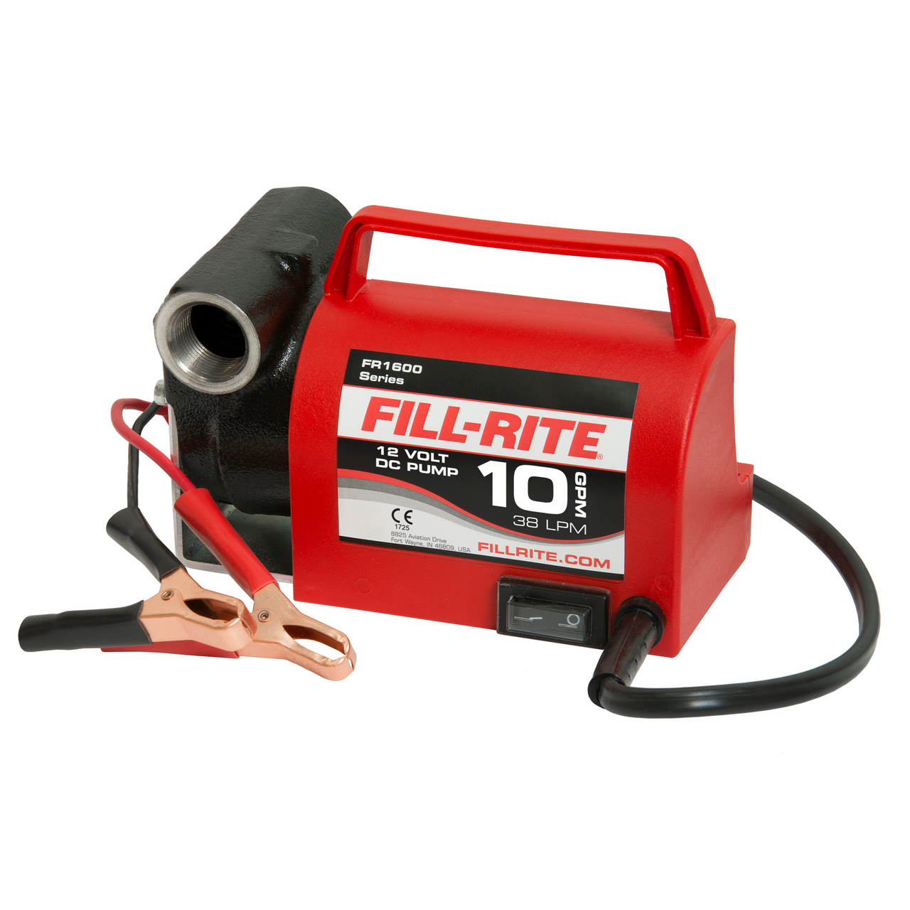 Fill-Rite FR1614 12V 10 GPM Portable Fuel Transfer Pump for Diesel and  Antifreeze with Suction and Discharge Hoses