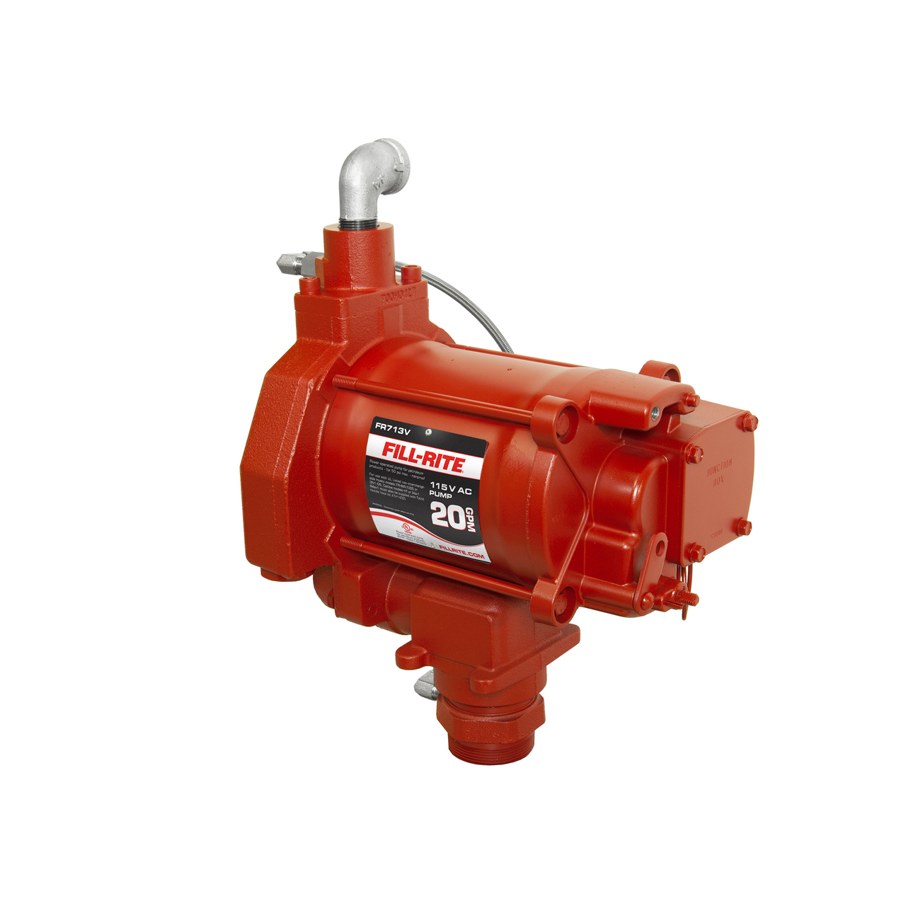 Fill-Rite FR311VB 115/230V AC High Flow Fuel Transfer Pump w/ Auto Nozzle &  Meter - 35 GPM