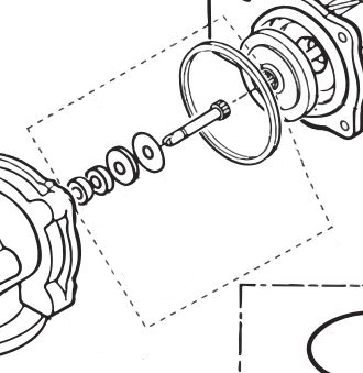Drive Shaft Kit - For P-120H and P-200H, Includes 2 Bearings/Motor Shaft Seal/Motor Shaft Washer/Drive Shaft Assembly/Motor Adapter Seal