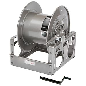 Manual Rewind Storage Reel (No Live Connections) of Hose, Cable, Rope, Wire Image