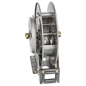 Spring Rewind Dual Hose Reel for Air, Water, Hydraulics, Spray Painting