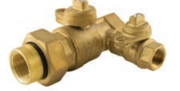 Lockwing Painted Utility Gas Ball Valve with Insulated Tail Piece and Commercial Bypass