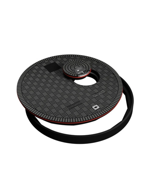 40 in. Diameter Gray Composite Manhole Cover