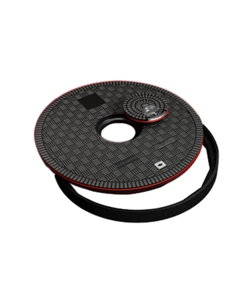 40 in. Diameter Black Composite Manhole Cover