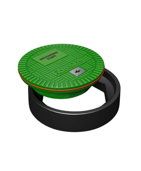 12 in. Diameter Green Composite Manhole Cover Image