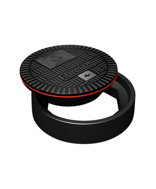 12 in. Diameter Black Composite Manhole Cover Image