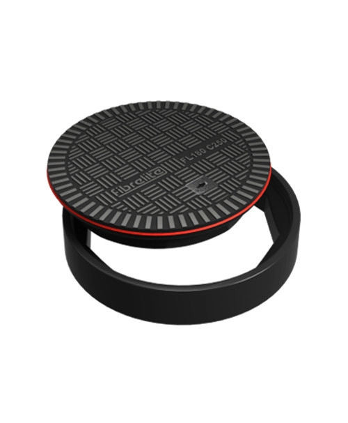 18 in. Diameter Black Composite Manhole Cover