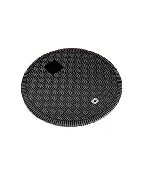 36 in. Diameter Black Raised Composite Manhole Cover Image