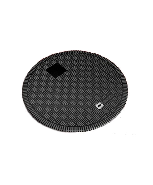 36 in. Diameter Black Raised Composite Manhole Cover