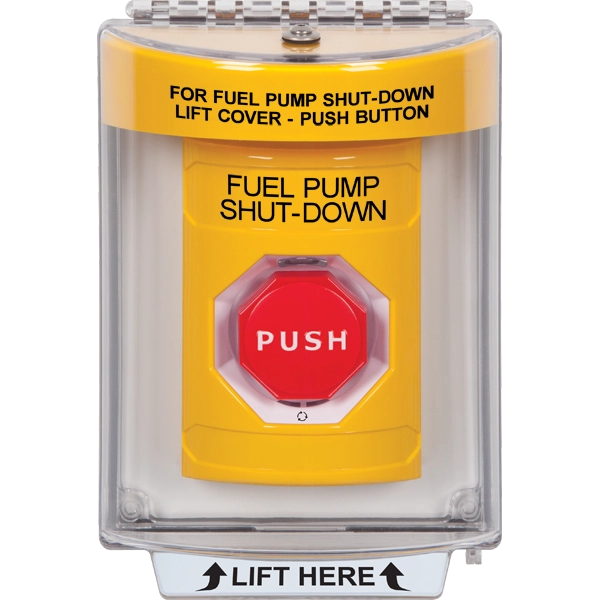 STI FLUSH-MOUNT PUSH BUTTON EMERGENCY STOP FUEL PUMP SHUTDOWN WITH SURFACE COVER