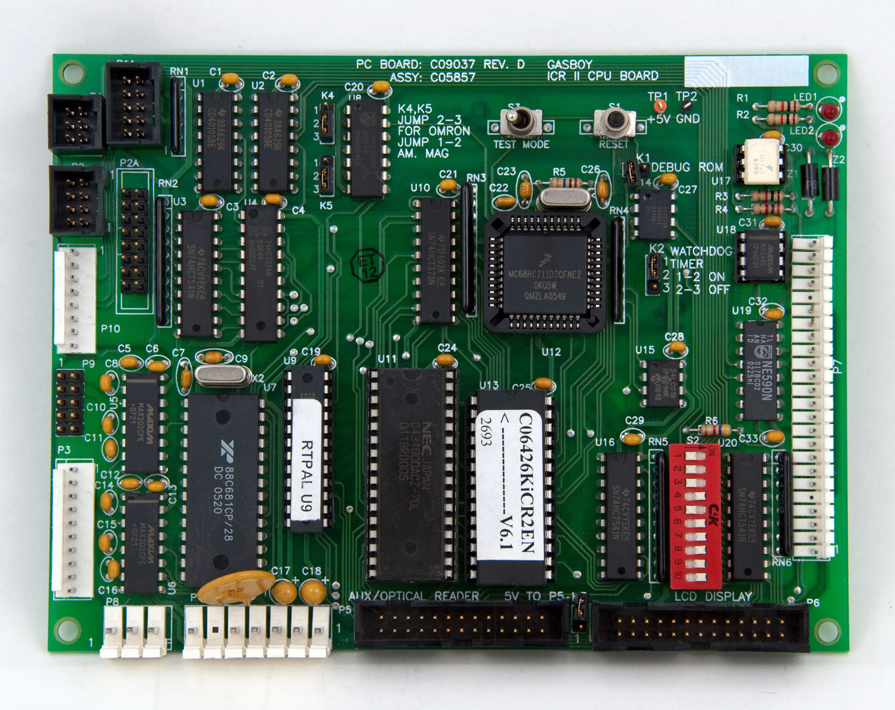 NEW STYLE ICR2 CPU BOARD, Fits Gilbarco