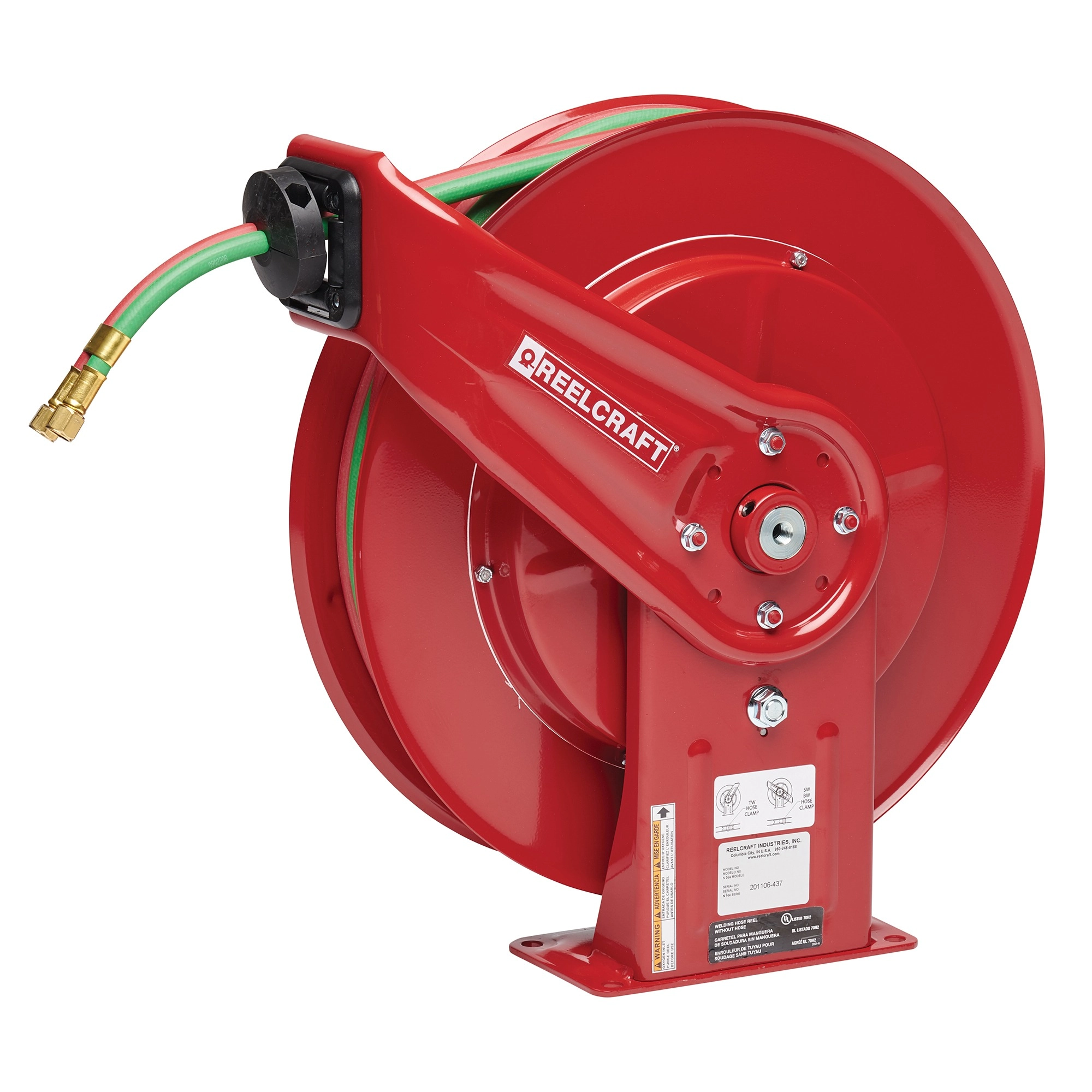 Spring Rewind T-Grade Twin Line Welding Hose Reel