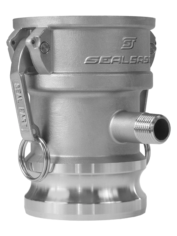 Cam and Groove Coupling with Pipe Tap