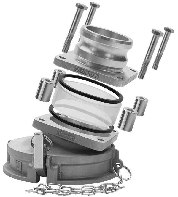Aluminum Two-Piece Gravity Drop Adapter Coupling Image