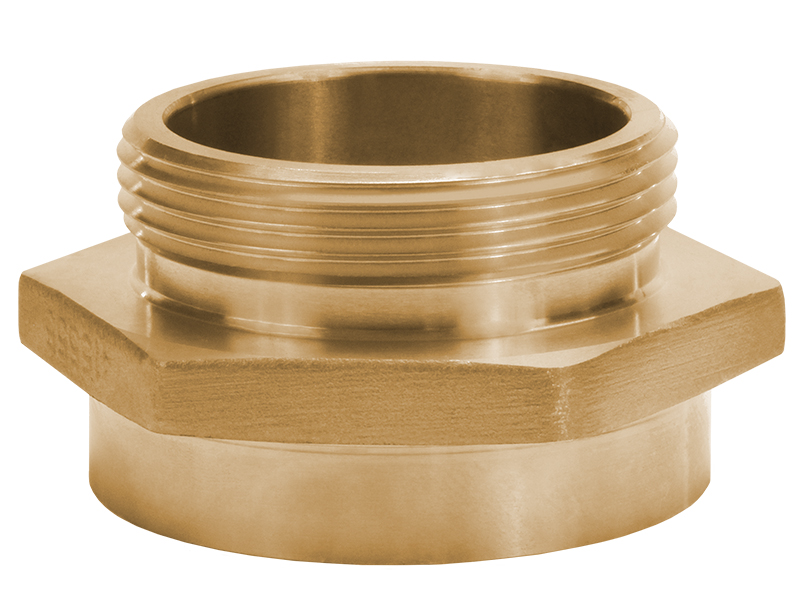 Brass Female x Male Hex Nipple Adapter Fitting Image