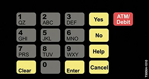Fits Gilbarco Encore and Eclipse, Unocal CRIND Keypad Overlay (ADA) Image