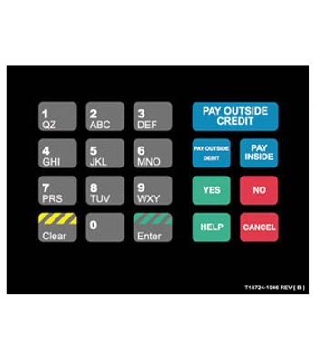 Fits Gilbarco Advantage, CRIND Overlay w/ Circle K Graphics (works with T19569-10)