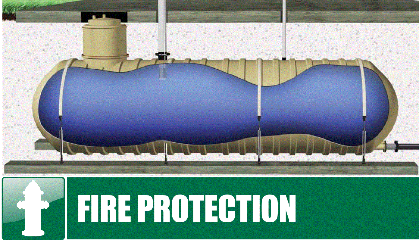 Fire Protection Fiberglass Underground Water Tanks 600 to 40,000 Gallon Capacity Image