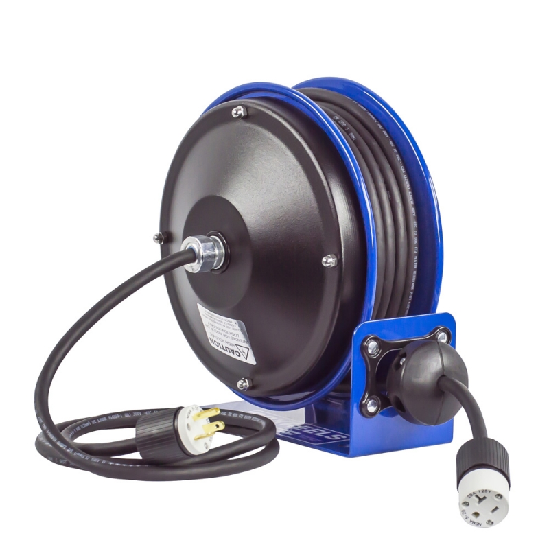 Coxreels PC10-3012-B 30-Foot Compact Quad-Plug Power Cord Reel