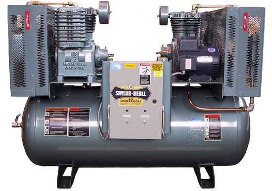 Two-Stage Duplex Air Compressor [X-PL-745-200-3] - $0.00 : Westech  Equipment, The Pump and Tank Equipment Company