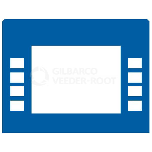 Fits Gilbarco Encore and Eclipse, Standard Monochrome Softkey Overlay (works with M01254-B002 and B003)