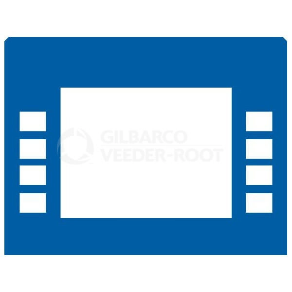 Fits Gilbarco Encore and Eclipse, Standard Monochrome Softkey Overlay (works with M01254-B002 and B003)