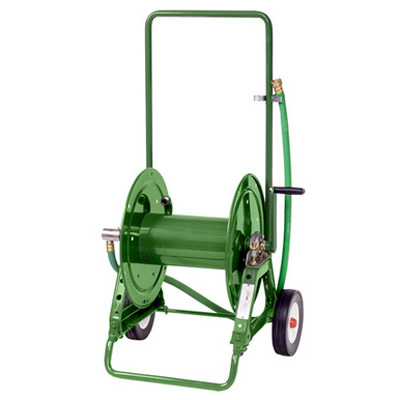 Manual Rewind Garden Hose Washdown Reel and Cart