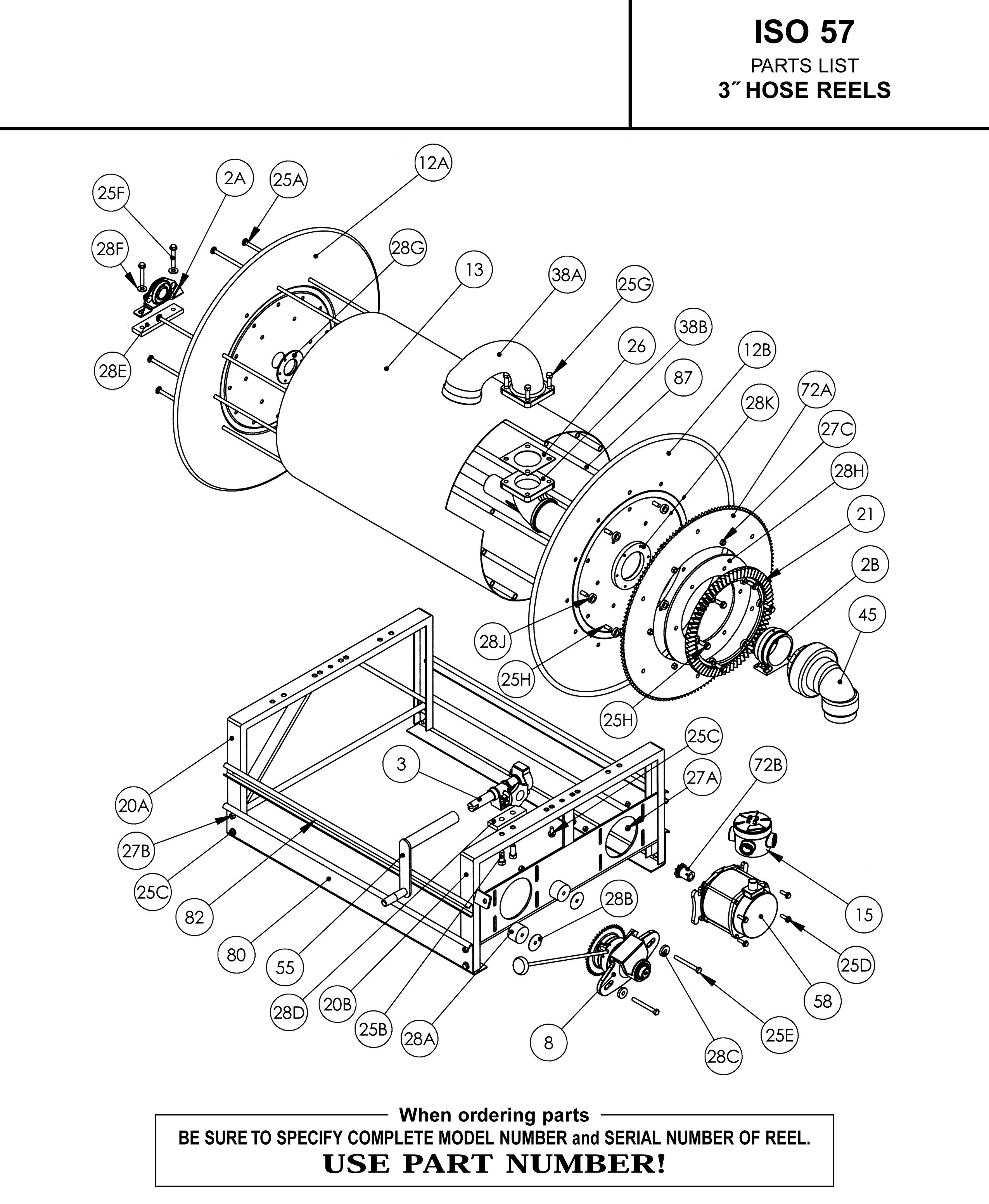 Hannay Reels - 3 In. Series-Parts - 3 Series Reel Parts