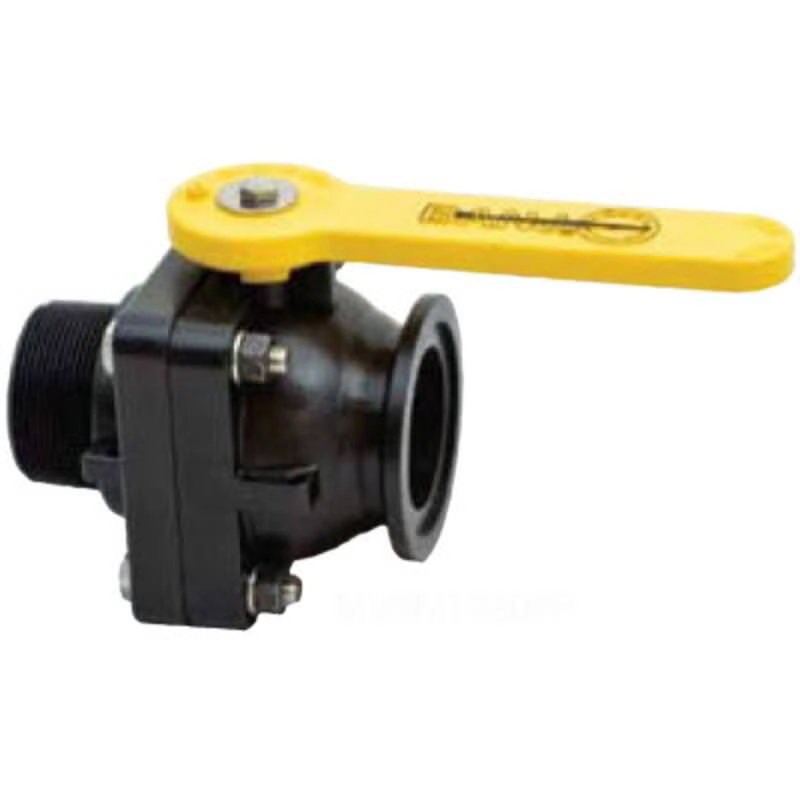 2 in. Flange x 2 in. Male NPT Full Port Manifold  in.Stubby in. Valve Image