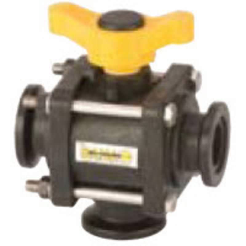 1 in. 3-Way Bottom Load Manifold Flanged Valve