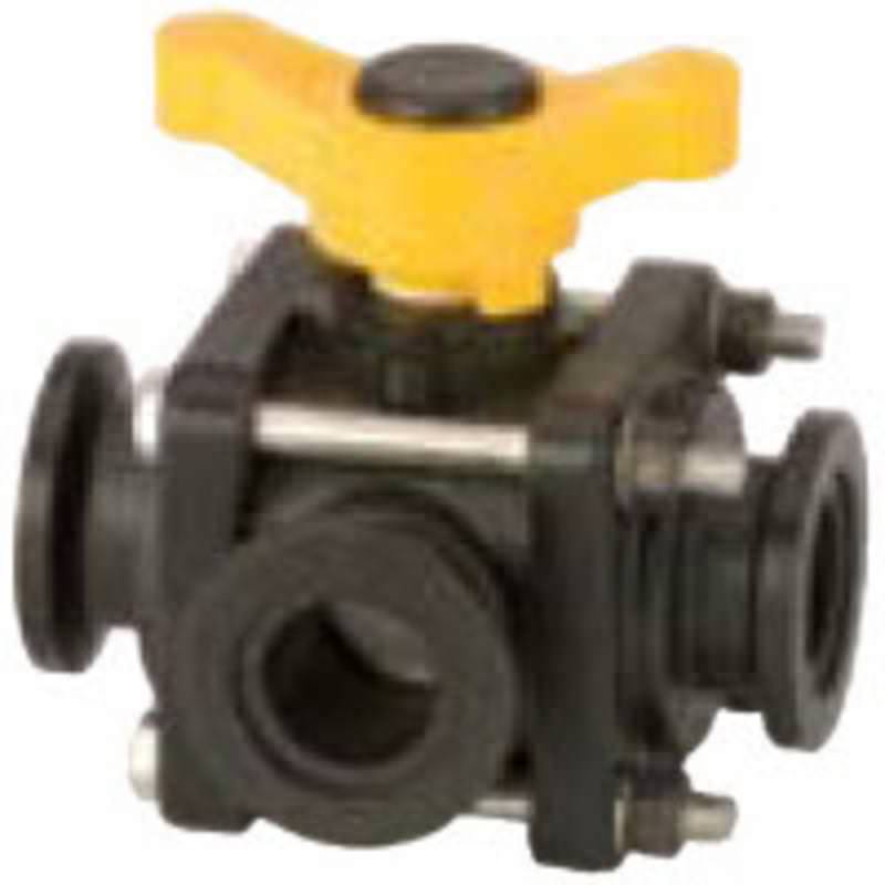 1 in. 3-Way Side Load Manifold Flanged Valve Image