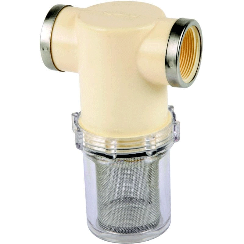 Clear Bowl, 80 Mesh Screen, Buna-N Gasket Nylon Line Strainer Image