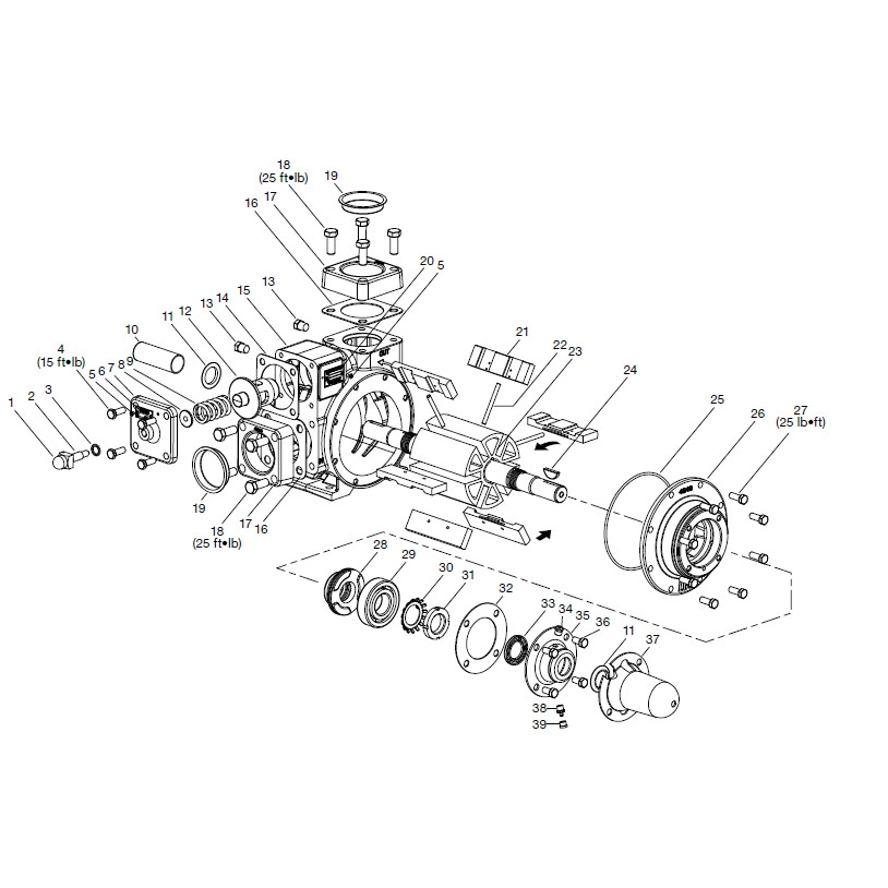 Repair Kit for Corken PT25 Coro-Vane&reg; Pump Image