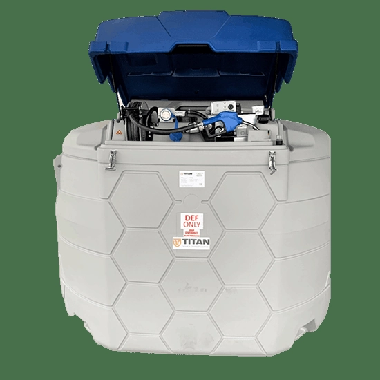 TD10-115V Pump, Flow Meter, SS Auto Nozzle, Hose Reel with 25 ft. Hose, Lockable Hinged Lid, 400w Heater