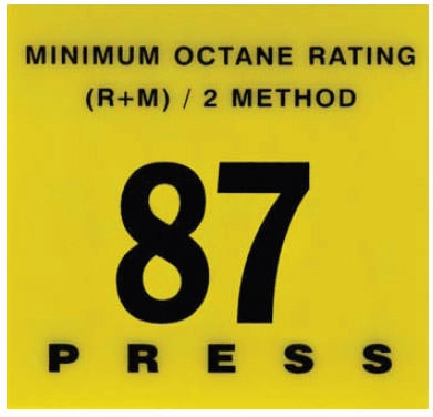 87 Octane Overlay Fits Gilbarco Encore Image