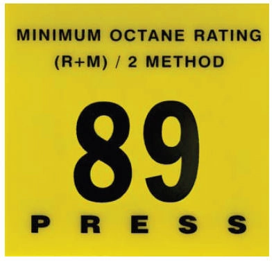 89 Octane Overlay Fits Gilbarco Encore